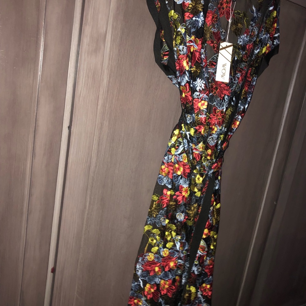 Long floral cover up